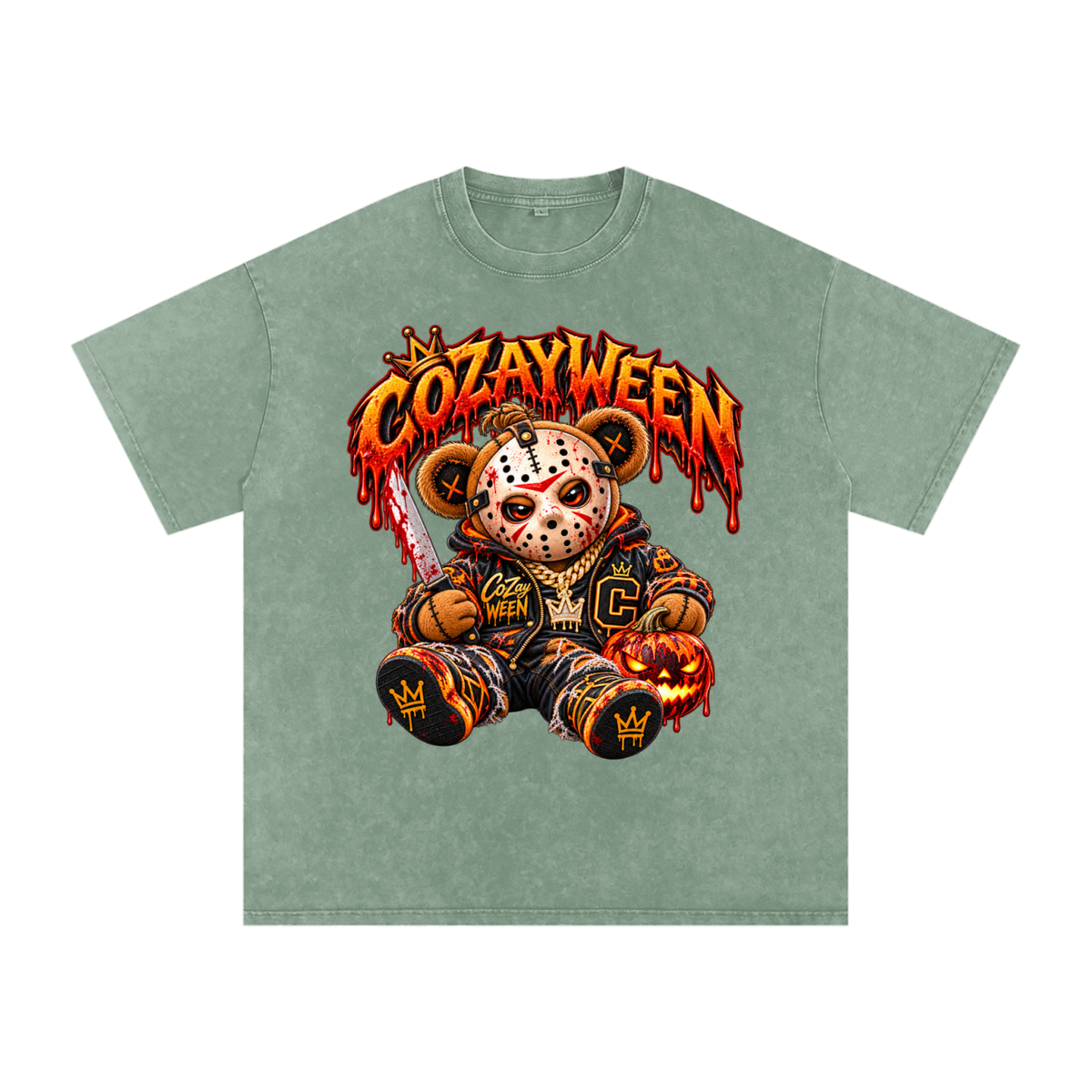 CoZayWeen Jason Snow Washed Oversized Cotton T-Shirt
