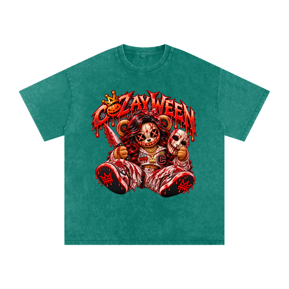 CoZayWeen Purge Snow Washed Oversized Cotton T-Shirt