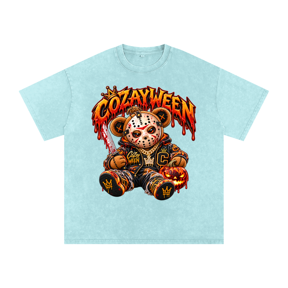 CoZayWeen Jason Snow Washed Oversized Cotton T-Shirt