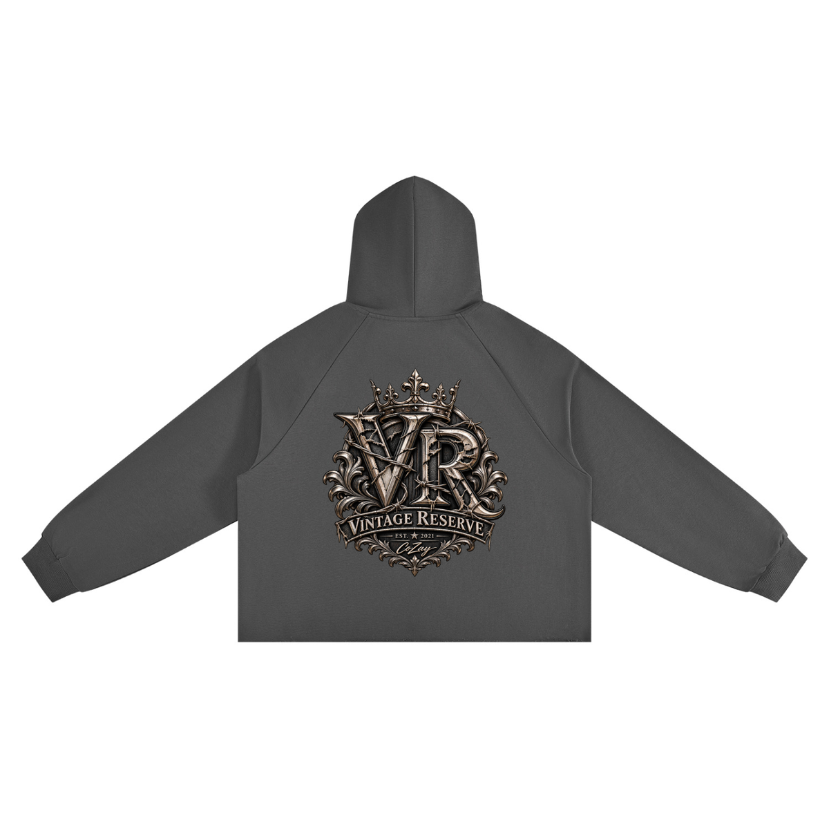 Cozay Vintage Reserve Unisex Vintage Wash Raw Edge Boxy Hoodie