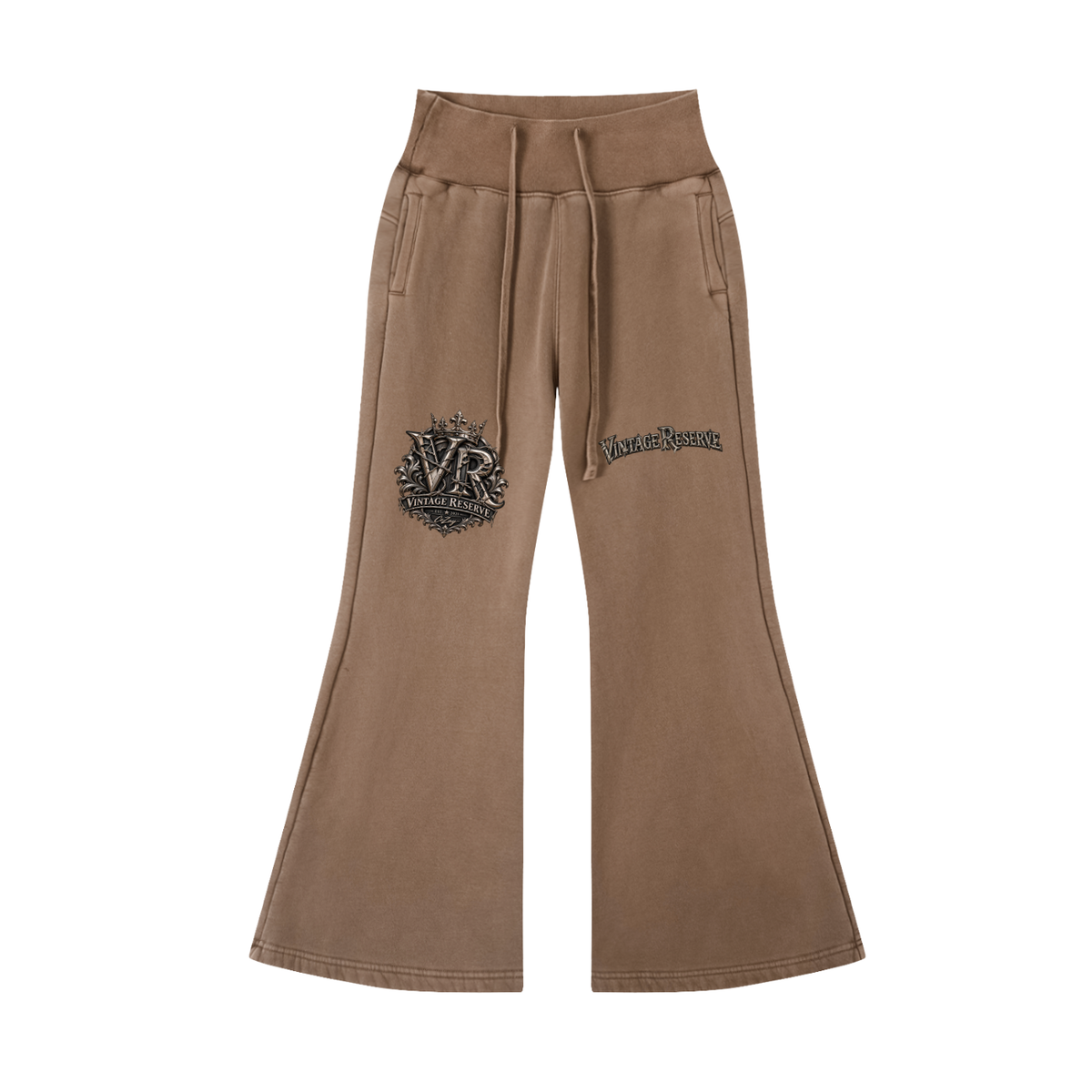 Vintage Washed Flared Fleece Pants