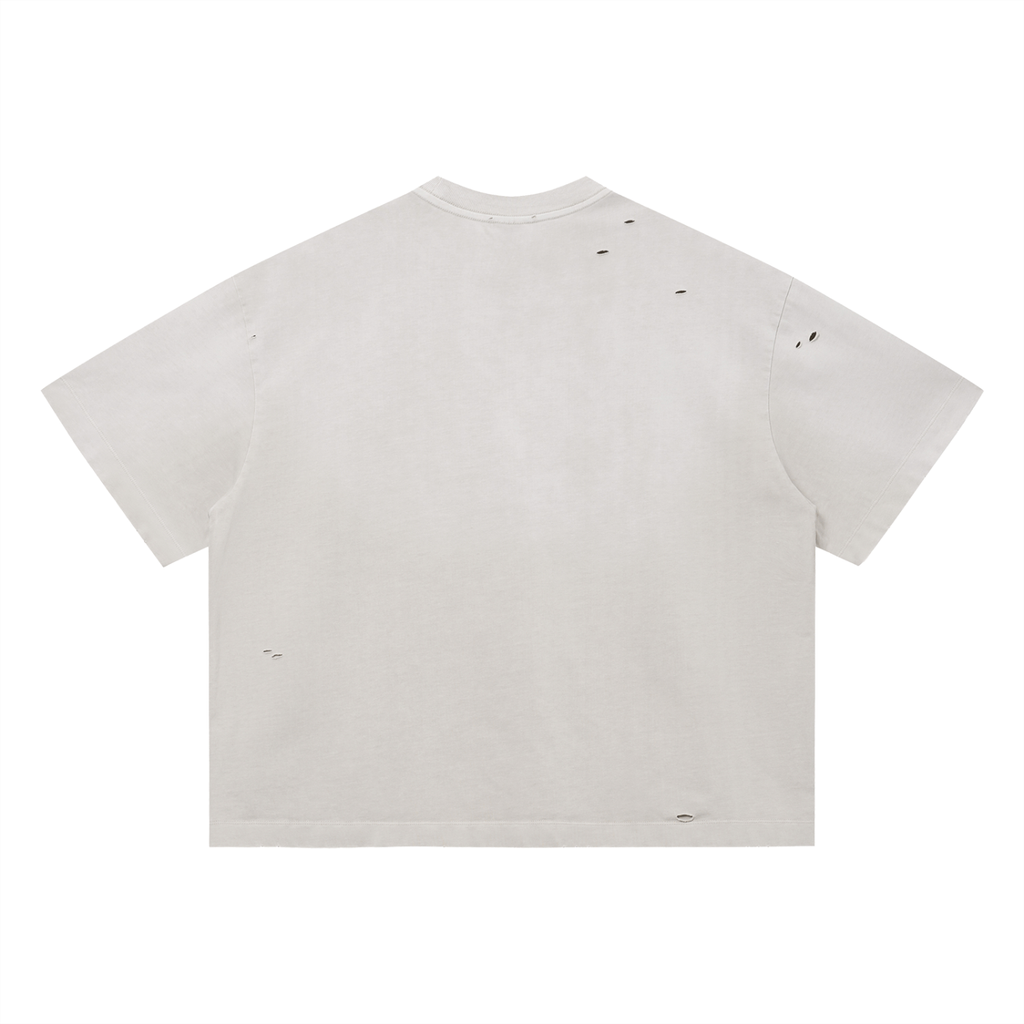 CoZay CC Vintage Washed Distressed Boxy Oversized T-Shirt