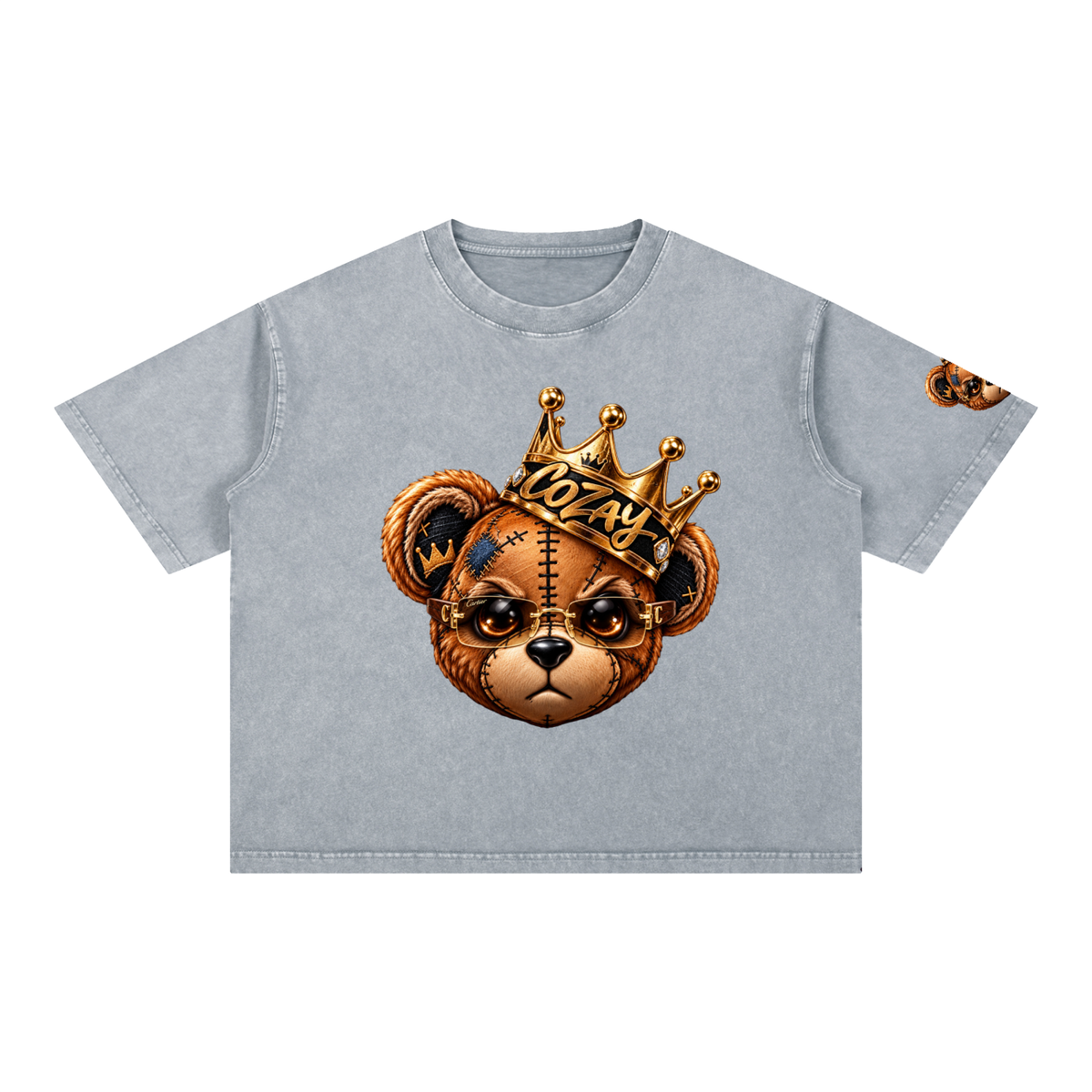 CoZay Original Cartier Bear Mineral Wash Boxy Cotton T-Shirt