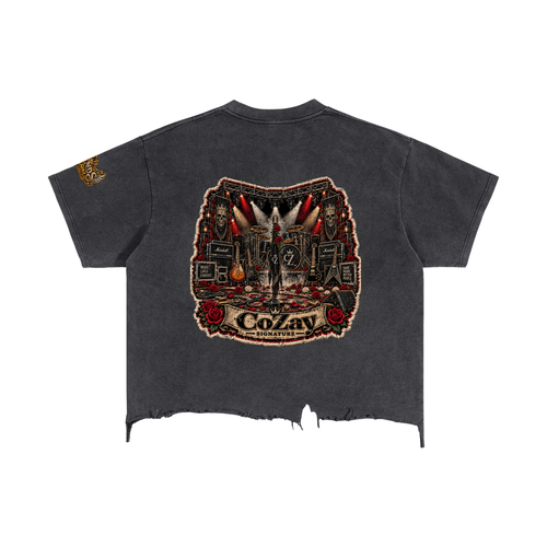 CoZay Legends Vintage Wash Boxy Distressed Hem T-Shirt