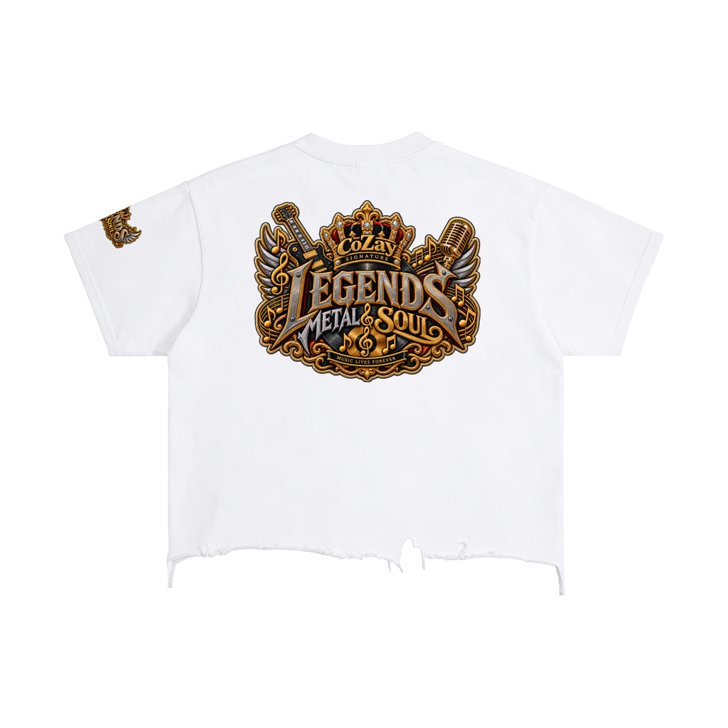 CoZay Legends Hendrix Vintage Wash Boxy Distressed Hem T-Shirt