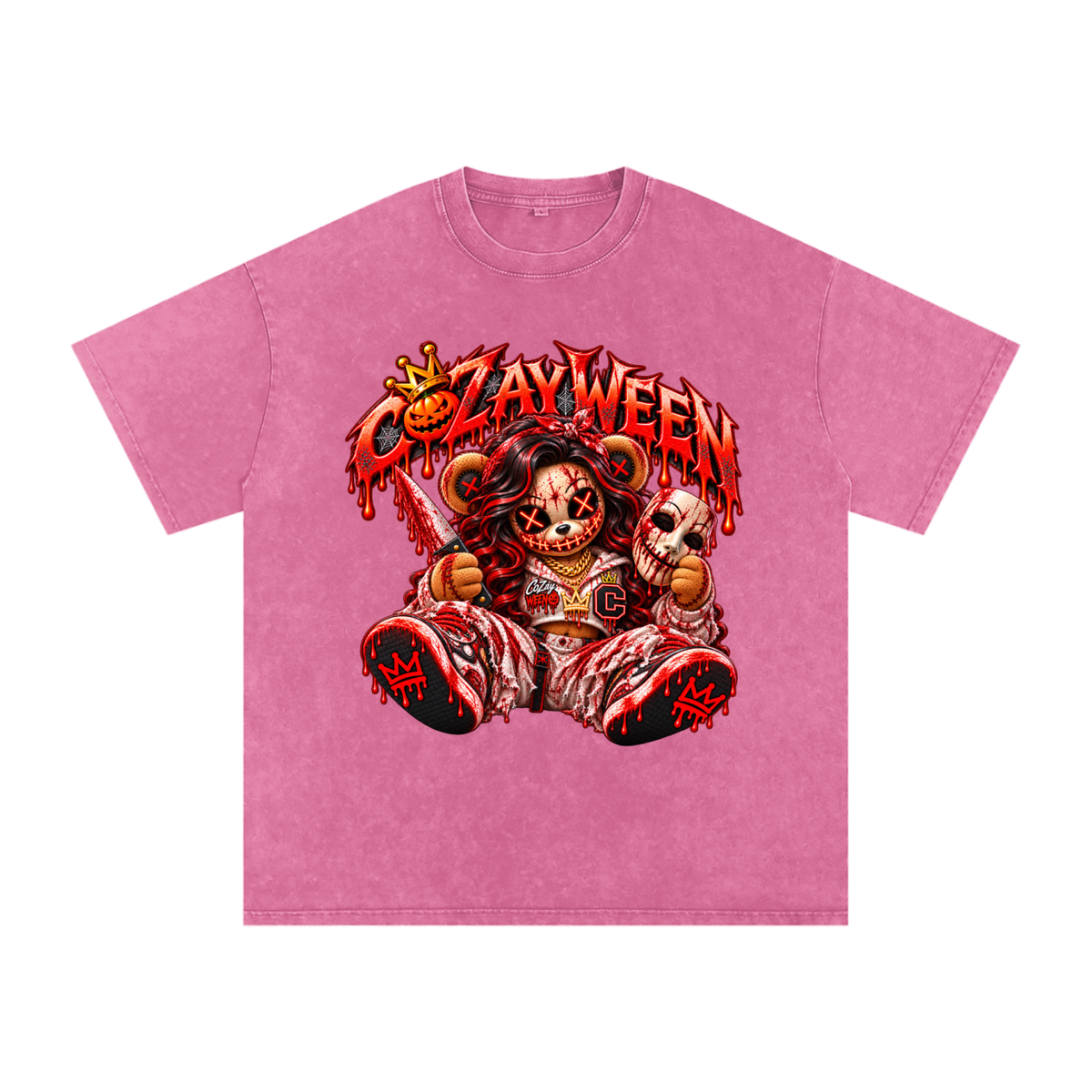CoZayWeen Purge Snow Washed Oversized Cotton T-Shirt