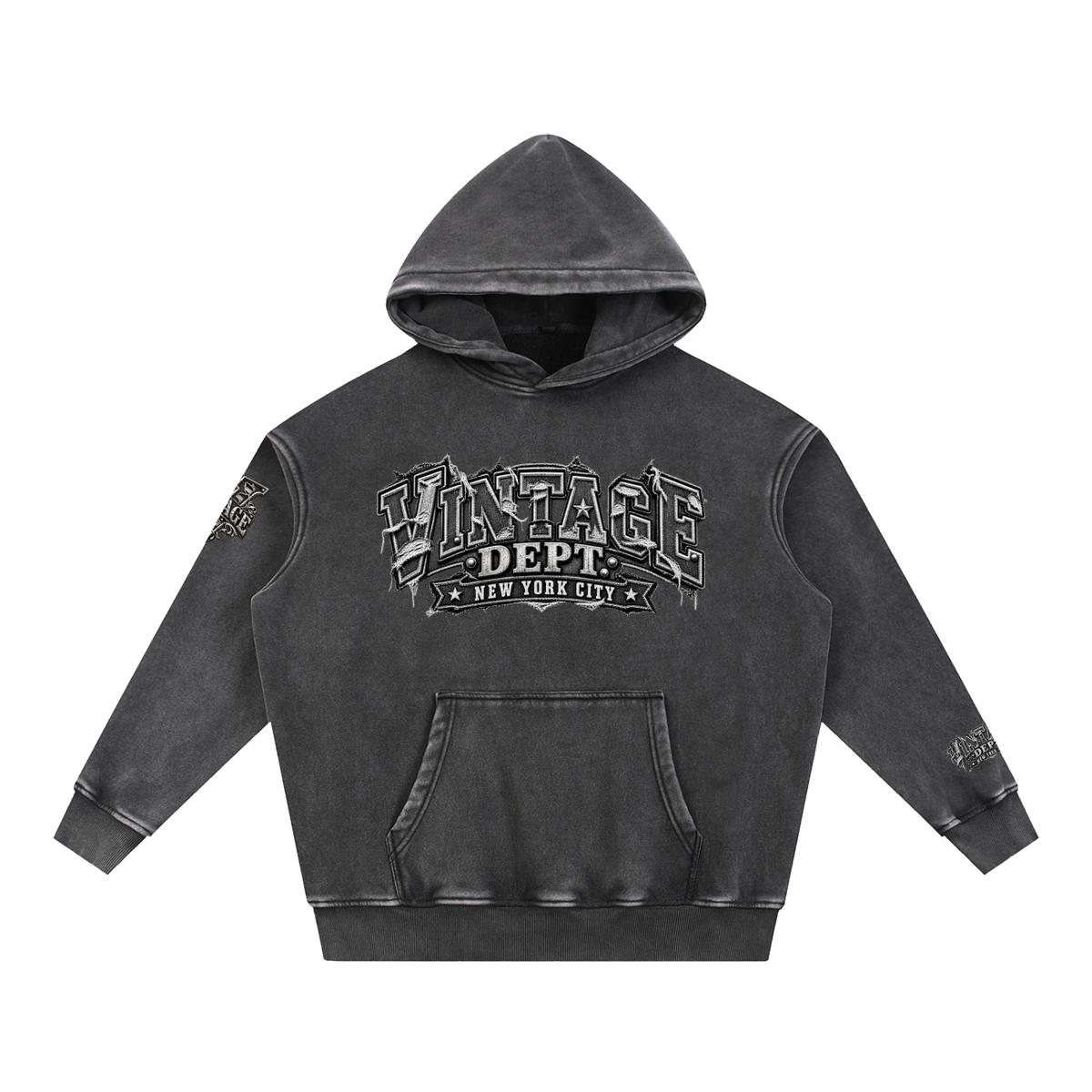 CoZay Original Men's Snow Wash Fleece Oversize Hoodie