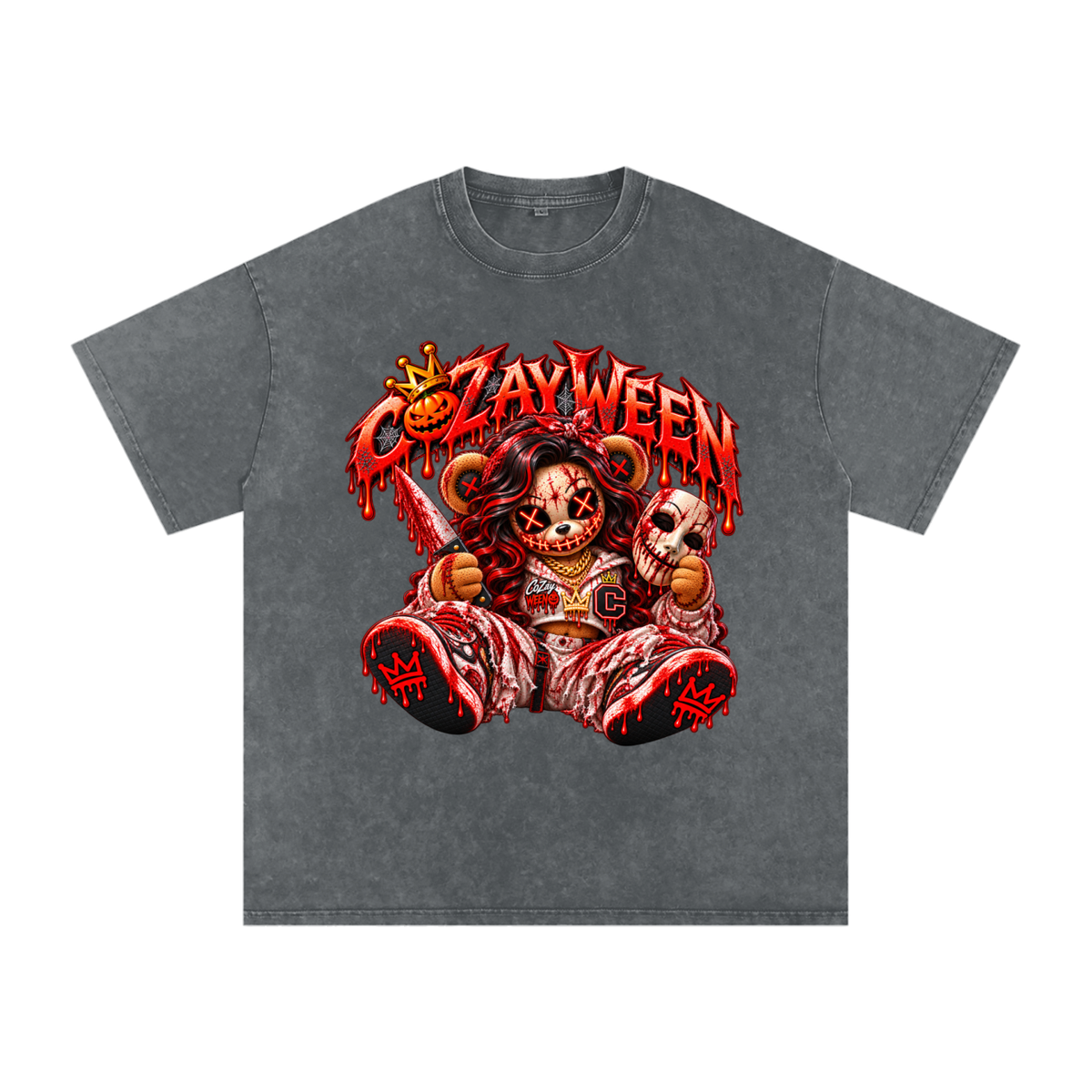 CoZayWeen Purge Snow Washed Oversized Cotton T-Shirt